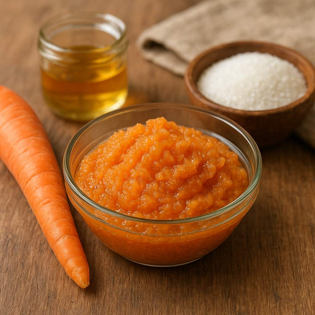 Domowy peeling z marchwi i cukru