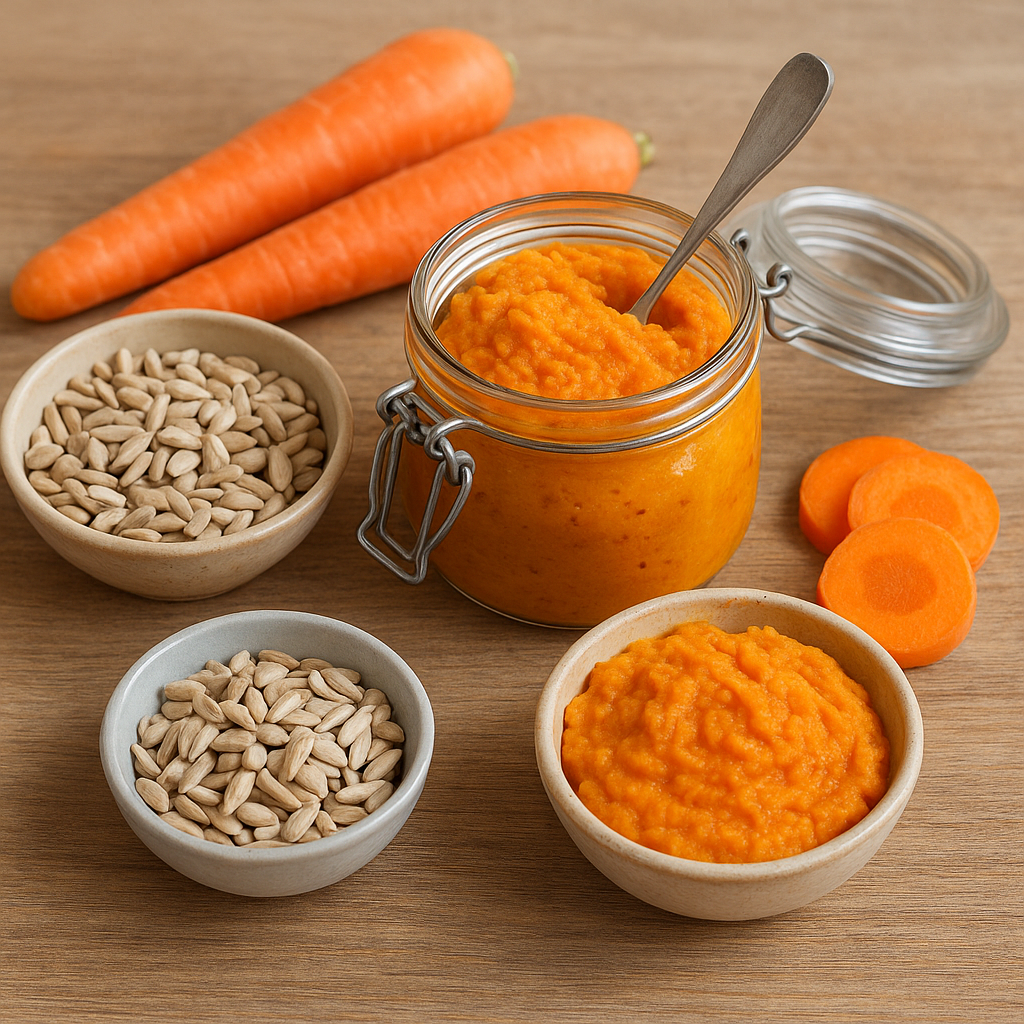 Jak zrobić pastę z marchwi i słonecznika