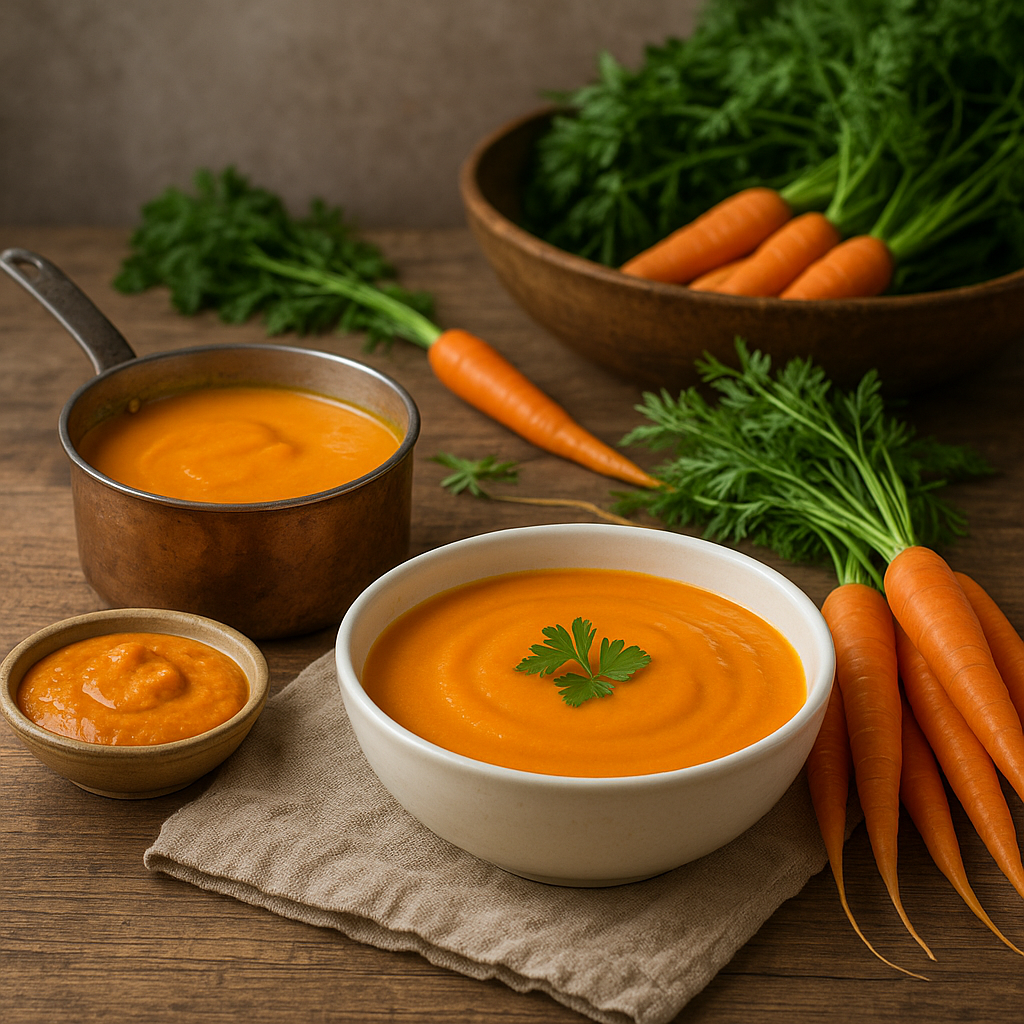 Marchew w kuchni francuskiej – zupy i sosy